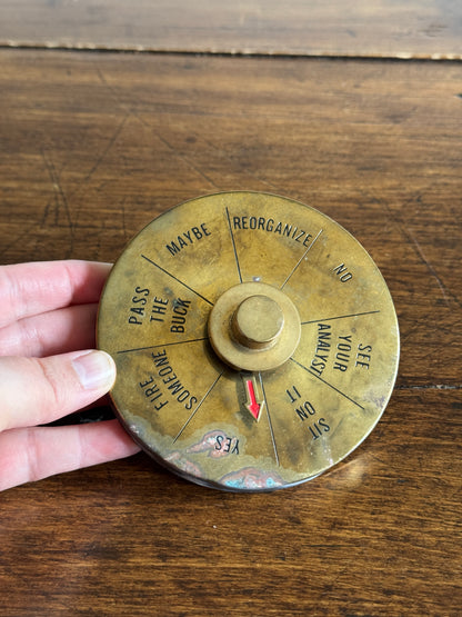 Vintage Brass Spinning Decision Picker