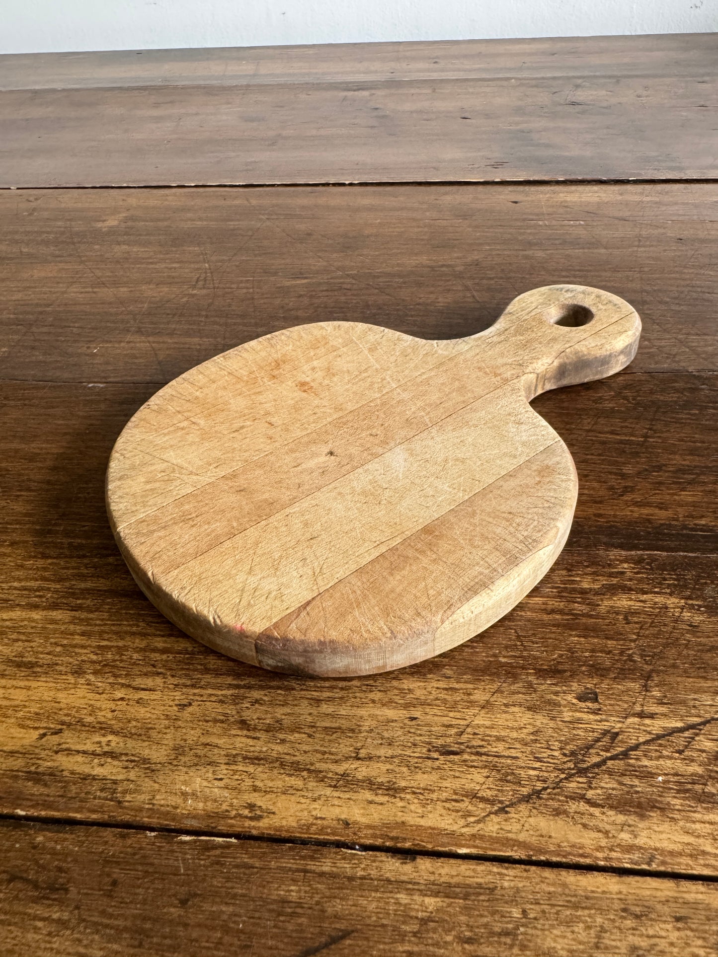 Small Wood Cutting Board with Heavy Wear/Cut Marks
