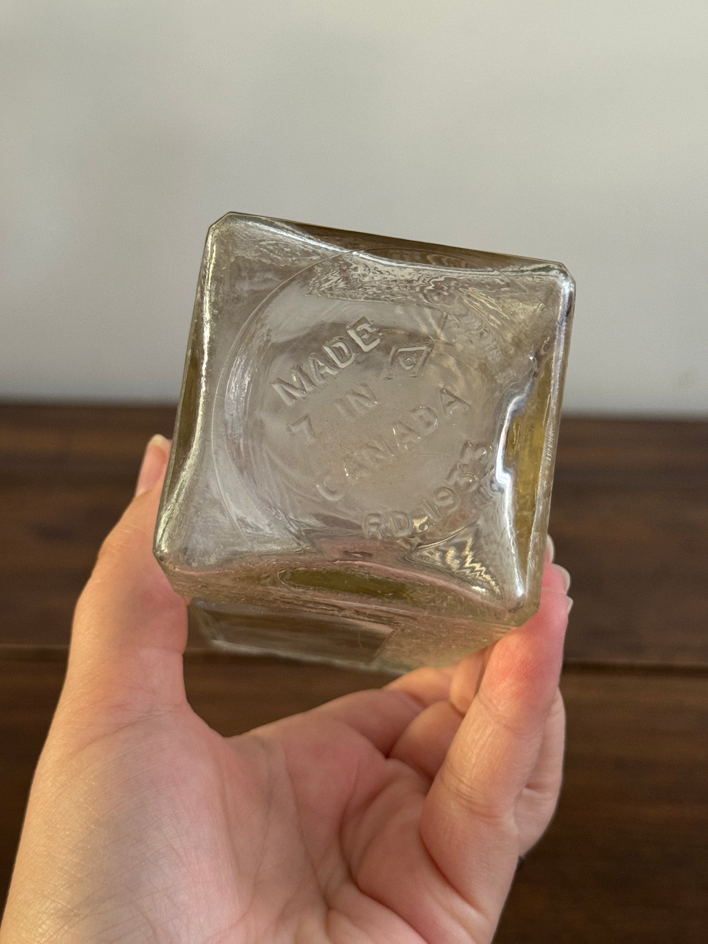 Vintage Clear Glass Embalming Bottle - Collectible Empty Bottle