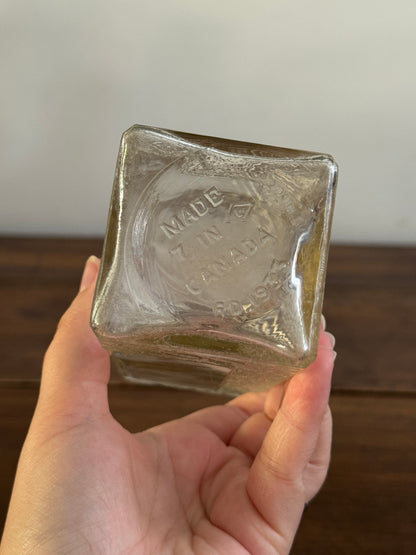 Vintage Clear Glass Embalming Bottle - Collectible Empty Bottle
