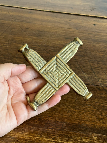 Small Vintage Brass Trivet