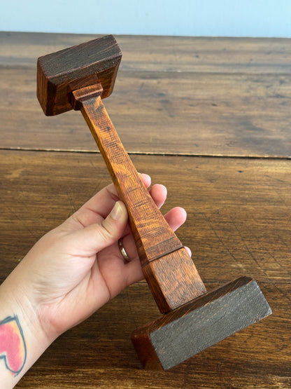 Hand Crafted Wood Display Stand - Squared Hat Stand