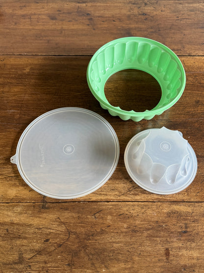 Vintage Green Plastic Tupperware Jello Ring Mold