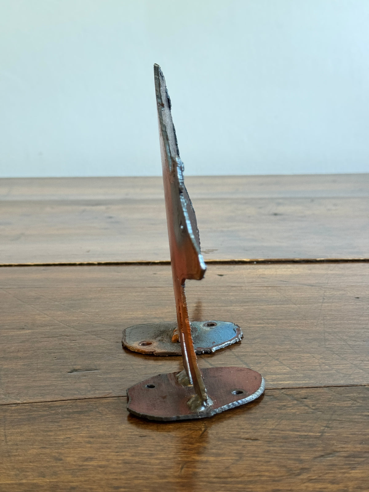 Vintage Metal Torch Garden Art - Racoon Art Sculpture
