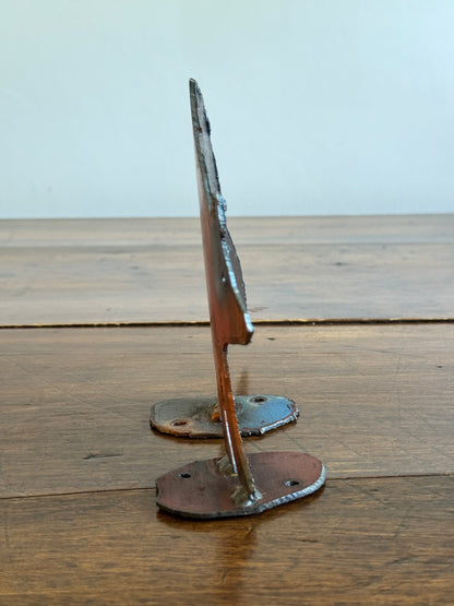 Vintage Metal Torch Garden Art - Racoon Art Sculpture