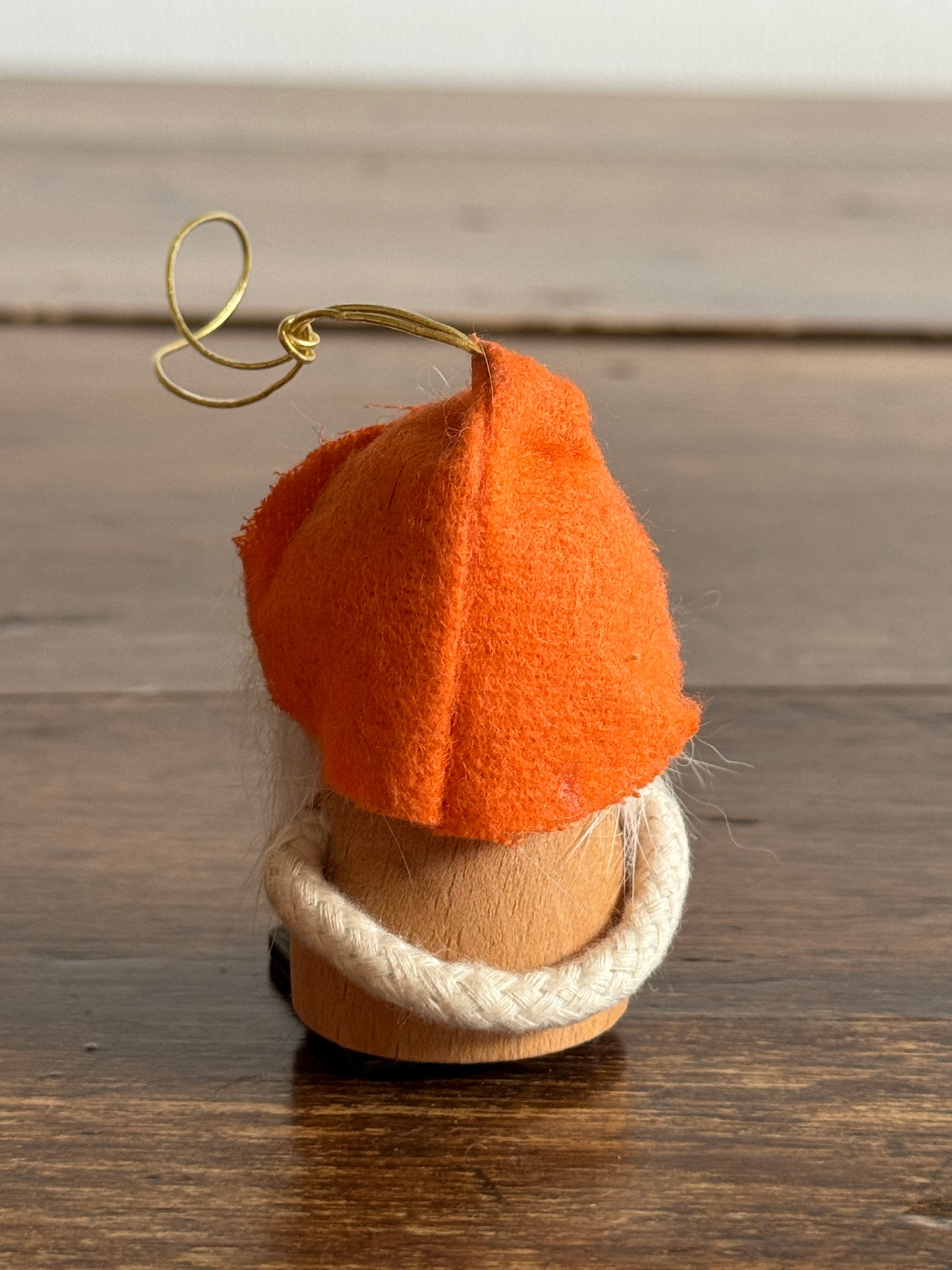 Orange Hooded B.C. Canada Mini Wood Figurine