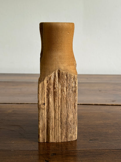 Vintage Reclaimed Wood Post Dry Vase