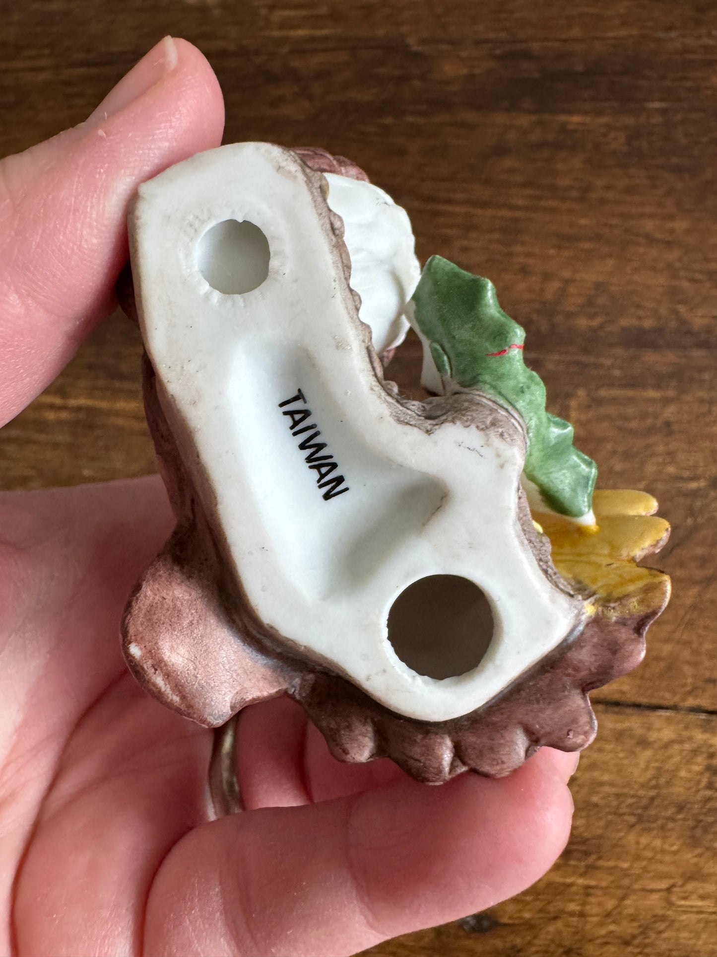 Vintage Owl Holiday Figurine with Parent and Child - Made in Taiwan