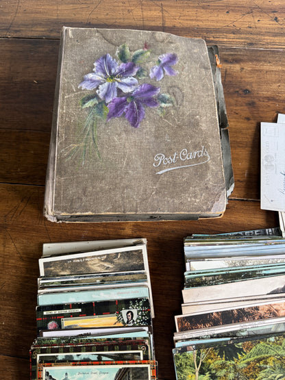 Mixed Vintage Scenic Postcards and Album