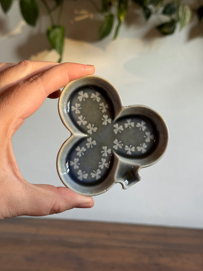 Irish Porcelain Pair of Clover Ashtrays - Made in Ireland