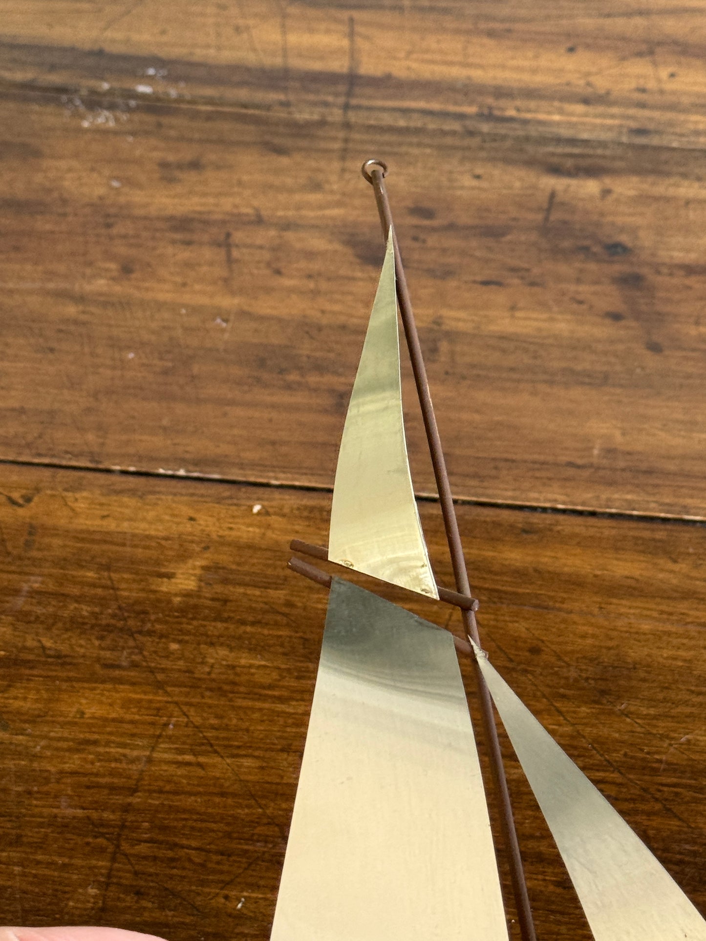 Vintage Brutalist Style Sailboat Metalwork Wall Art - Made in Canada