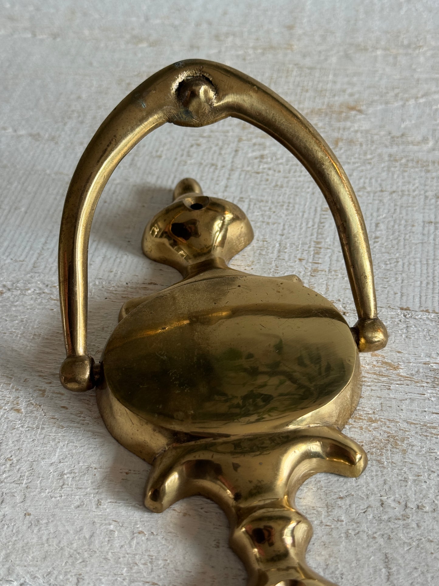 Vintage Door Knocker with Center Plate and Ornate Detailing