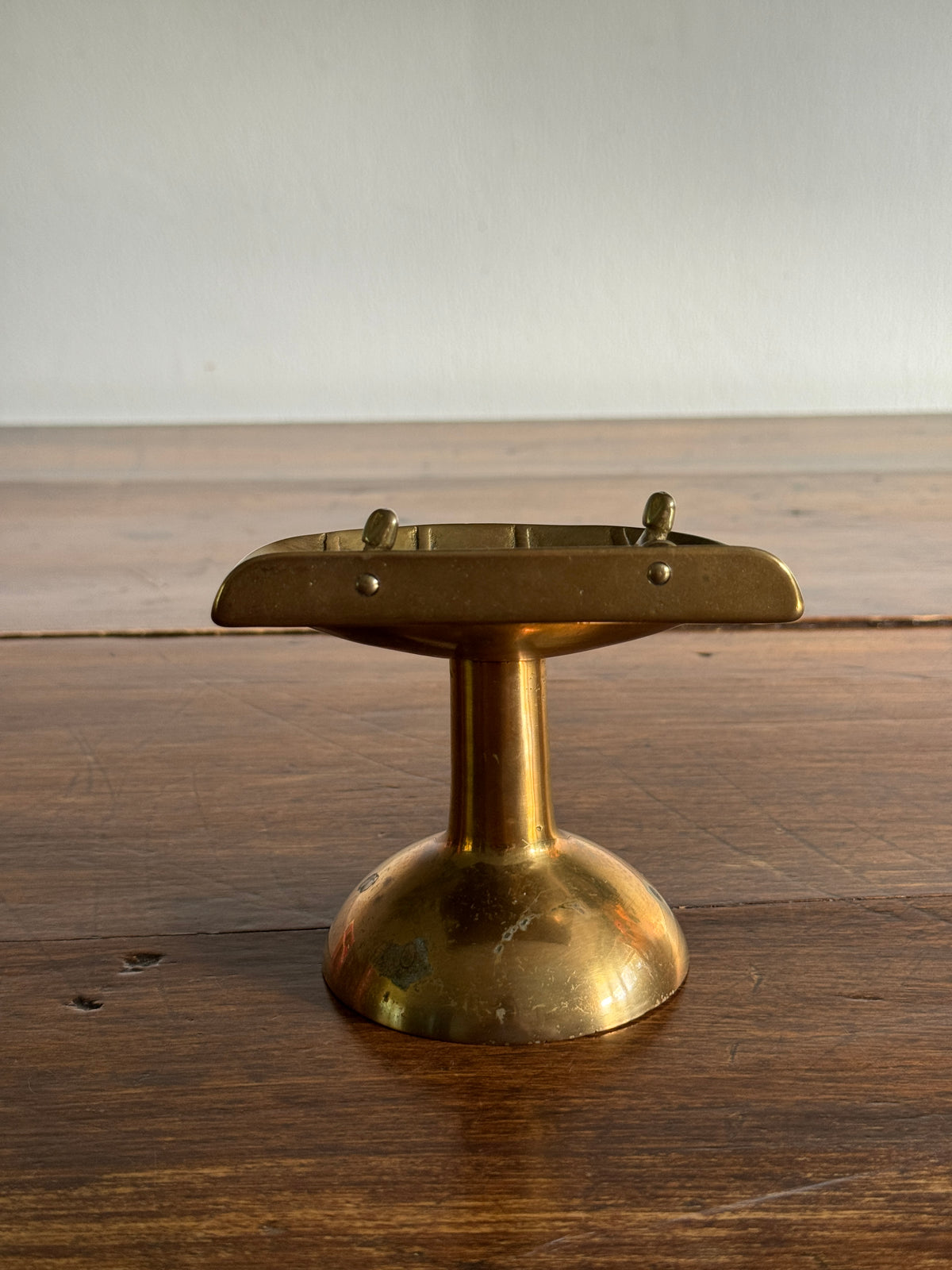 Vintage Brass Pedestal Sink Soap Dish - Bathroom Brass Decor