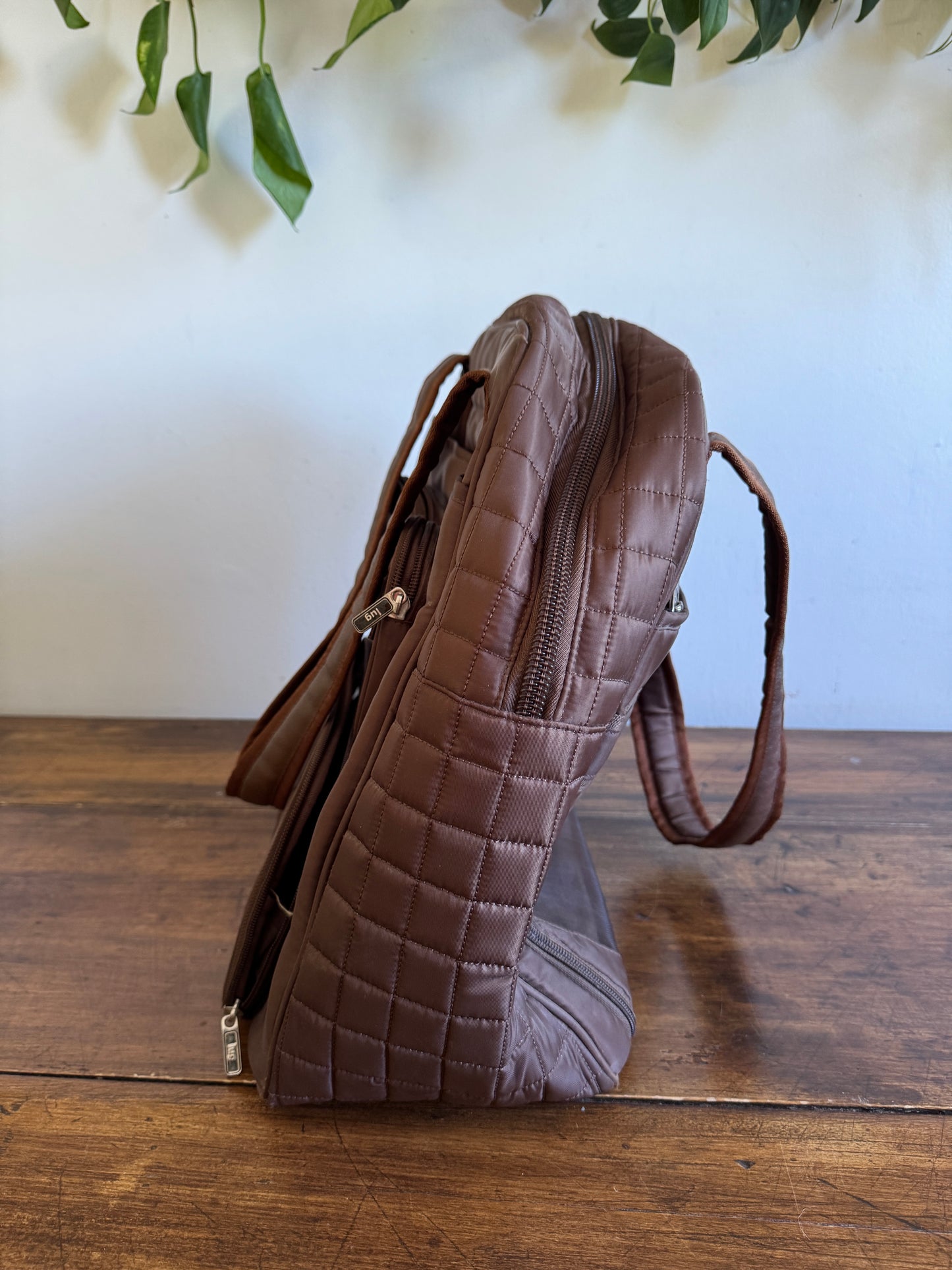 Brown Lug Bag with Lots of Pockets