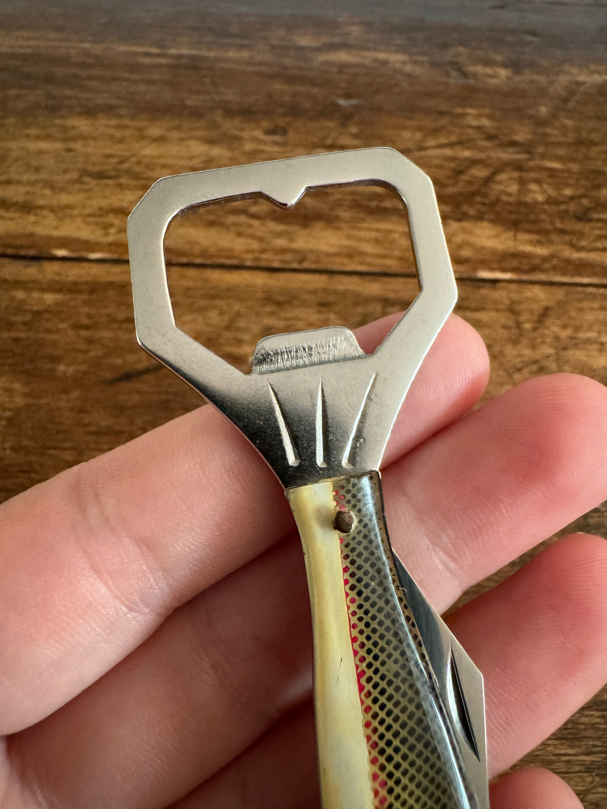 Vintage Fish Shaped Pocket Knife with Bottle Opener