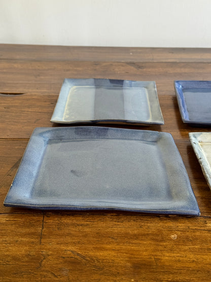 Pick One: Hand Crafted Pottery Mixed Blue Plates