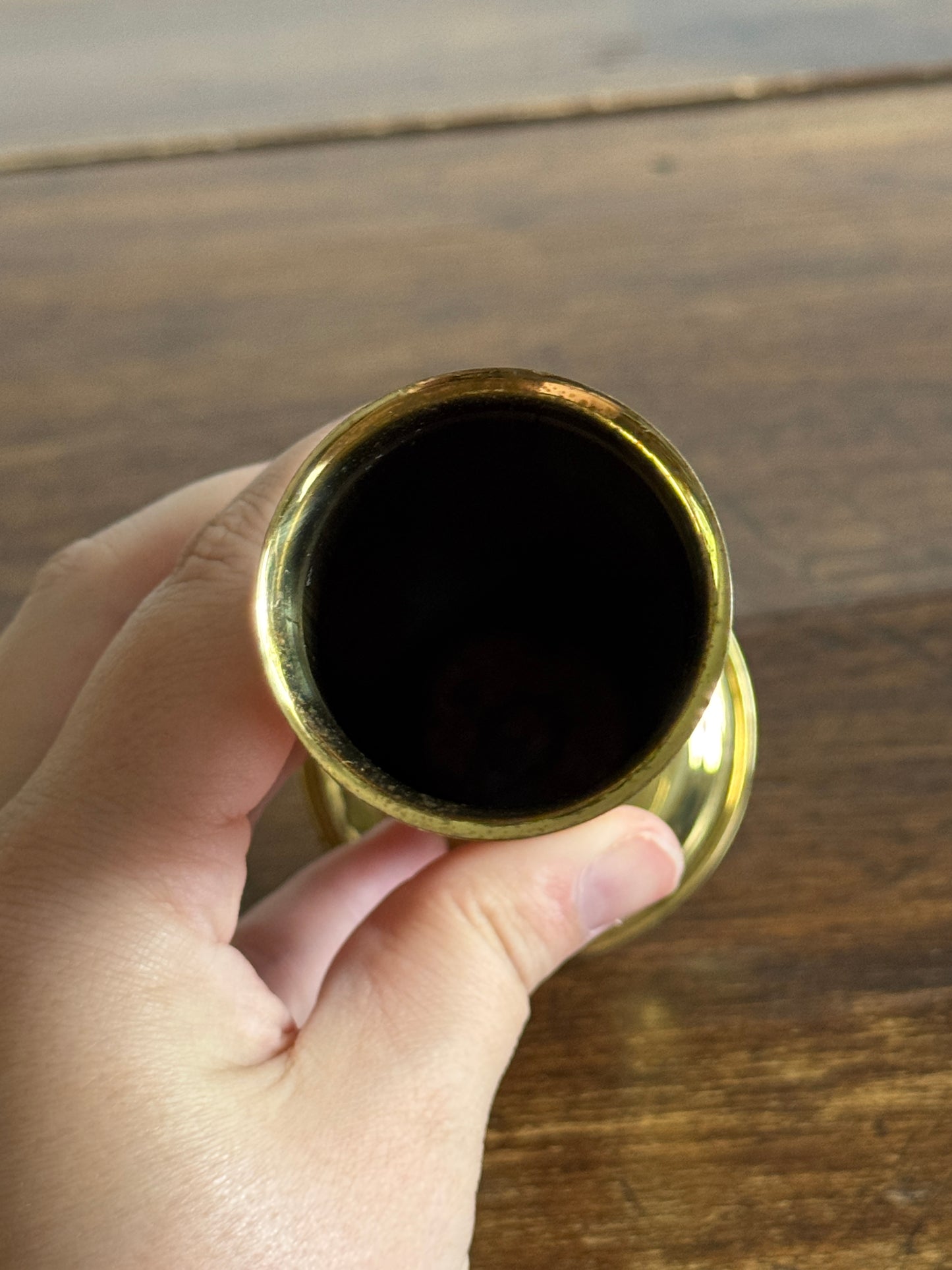 Vintage Brass Tube Style Long Match Holder - Made in Taiwan