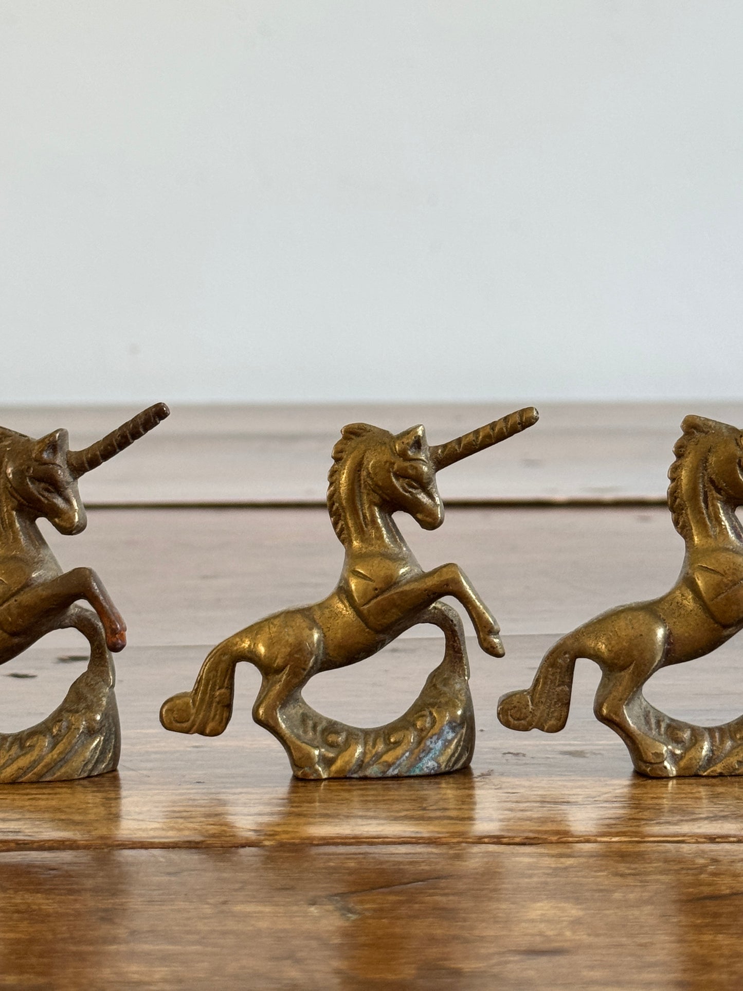 SINGLE Vintage Brass Unicorn Small Figurines