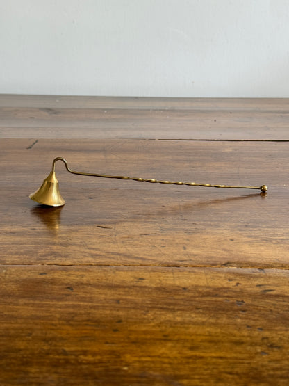 PICK ONE Vintage Brass Candle Snuffer - Etched Bell or Smooth Bell