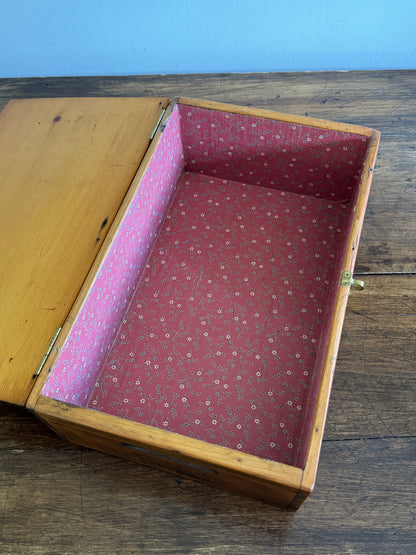 Vintage Repurposed Explosives Crate Storage Box with Key Lock