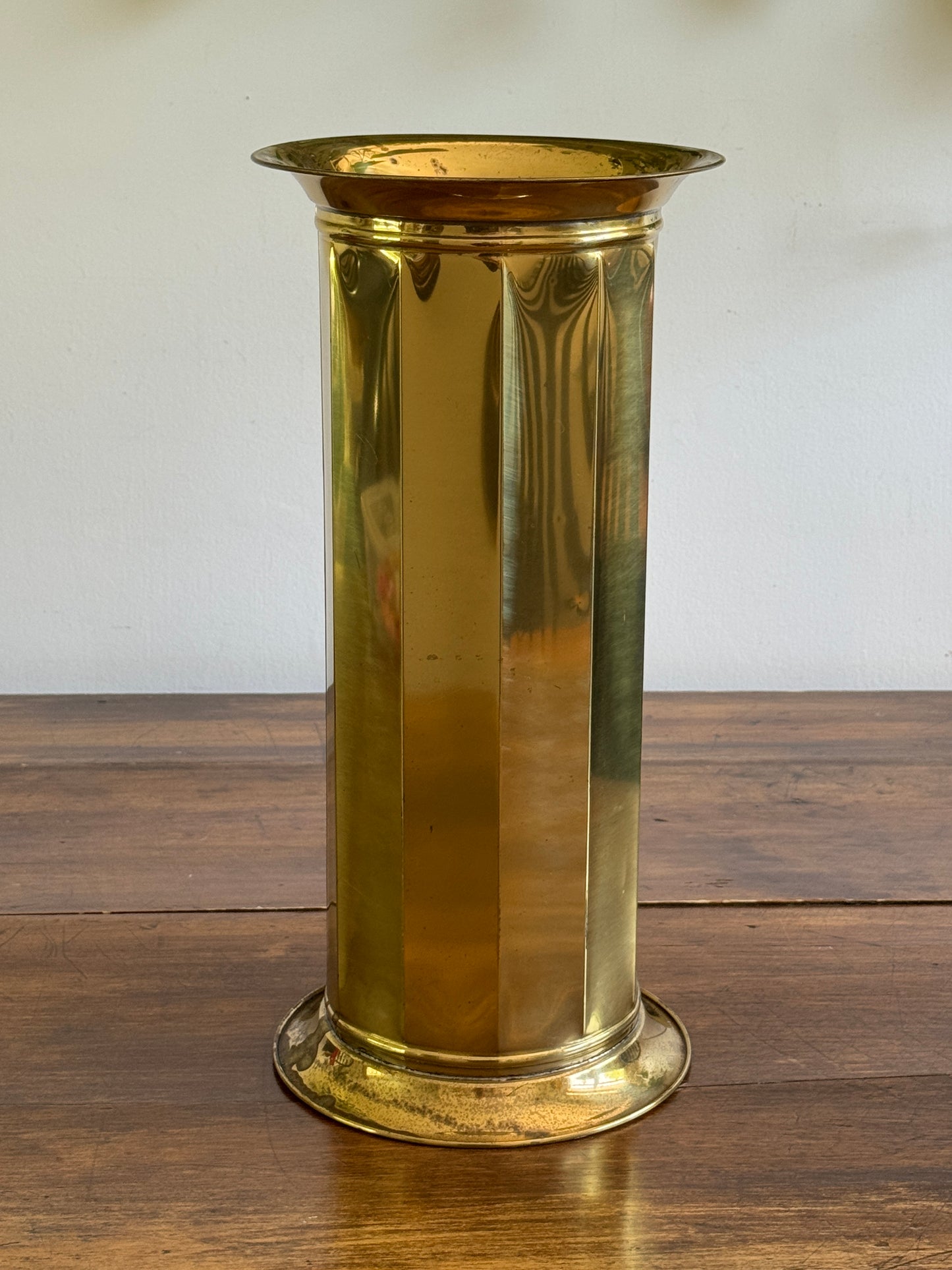 Vintage Lightweight Brass Umbrella Holder - Lombard England
