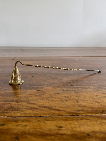 PICK ONE Vintage Brass Candle Snuffer - Etched Bell or Smooth Bell