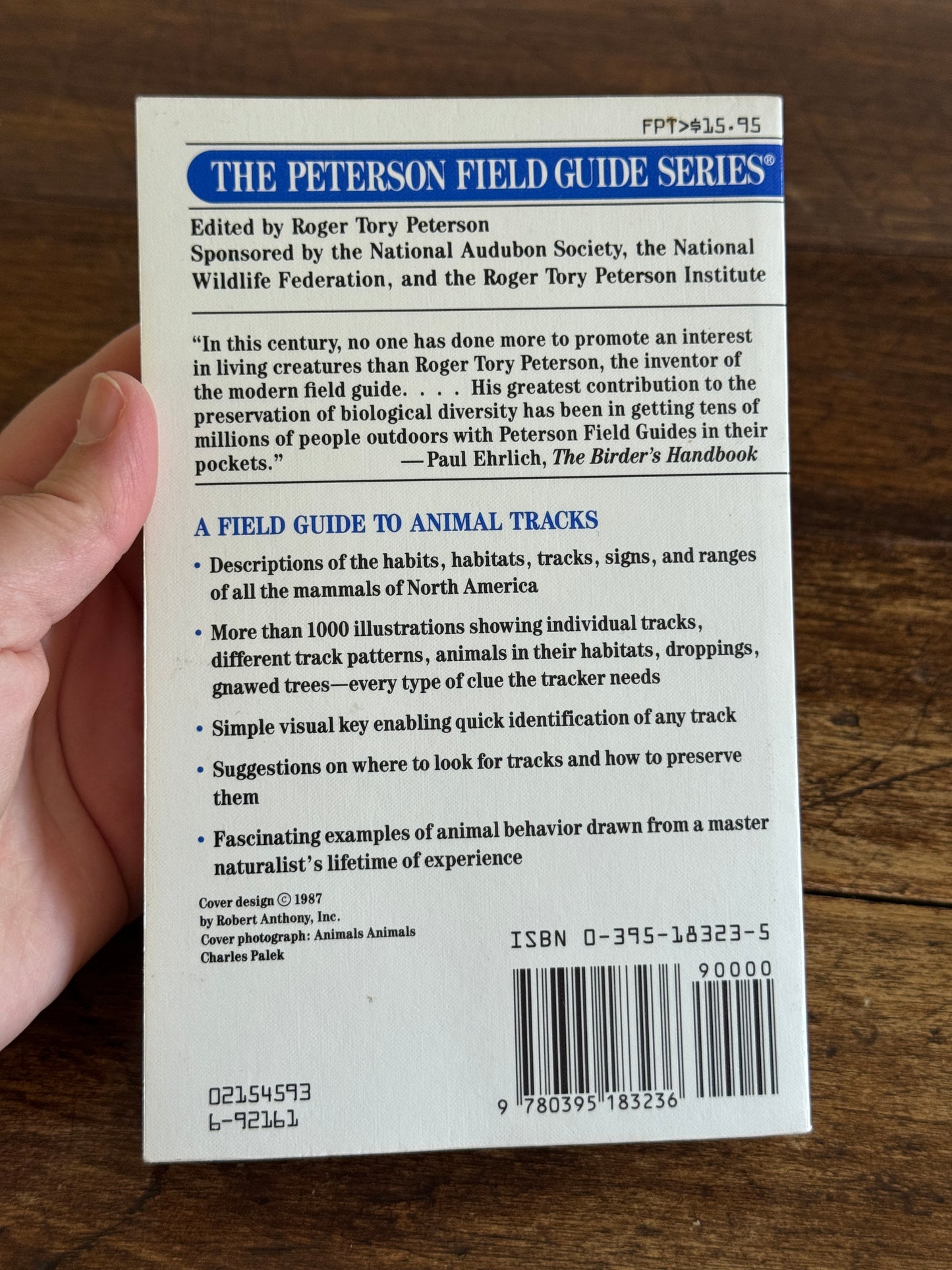 Peterson Field Guide Animal Tracks Guide Book by Olaus J. Murie - Second Edition Printed USA