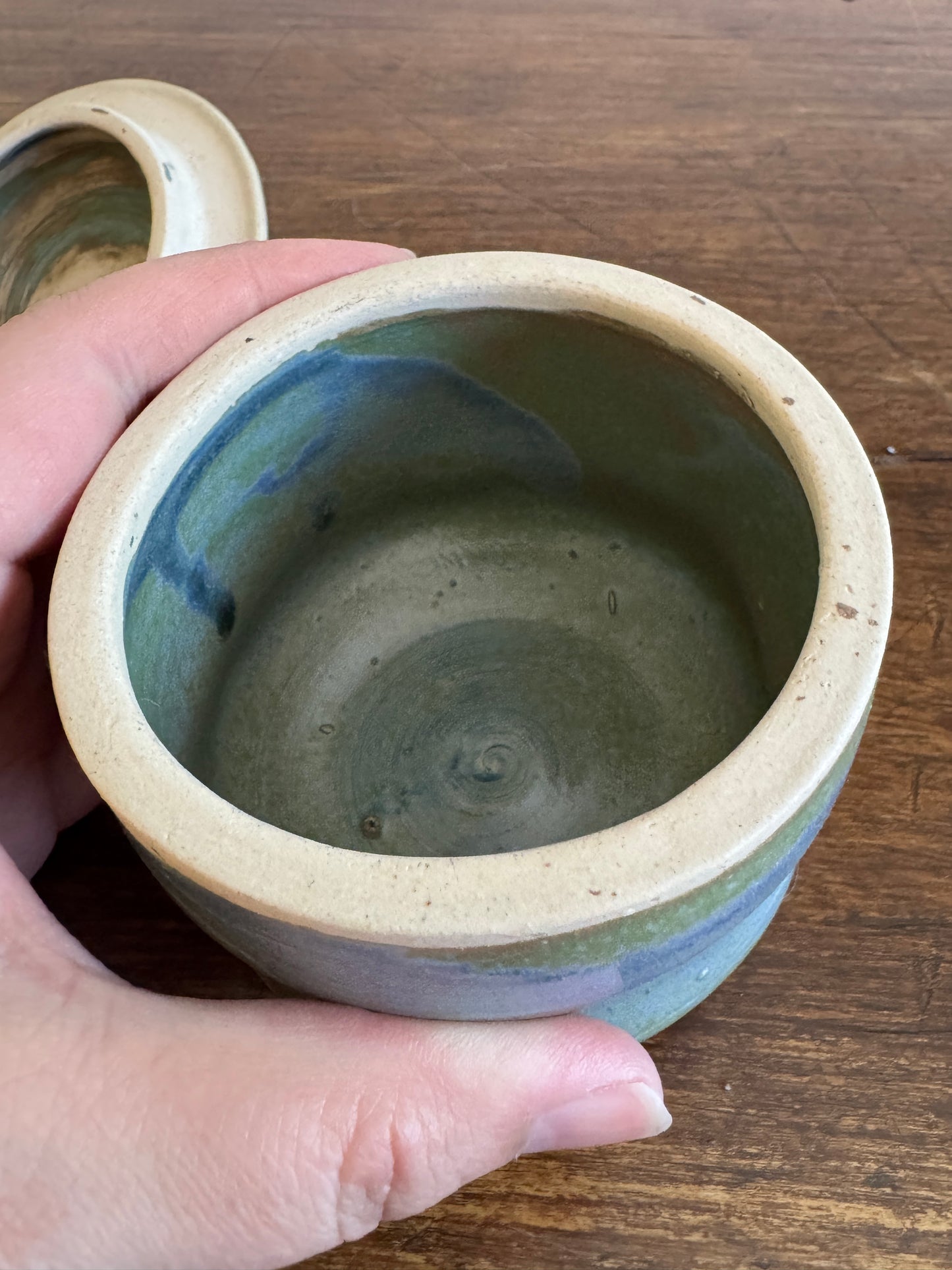 Studio Crafted Lidded Pottery Storage Jar