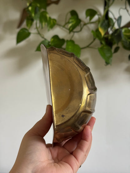Pair of Vintage Brass Wall Plant Pockets - Wall Mounted Plant Holder Set of Two