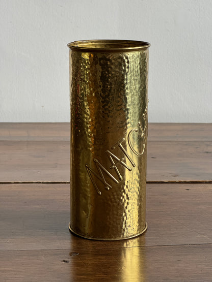Vintage Brass Long Match Holder - Lombard England
