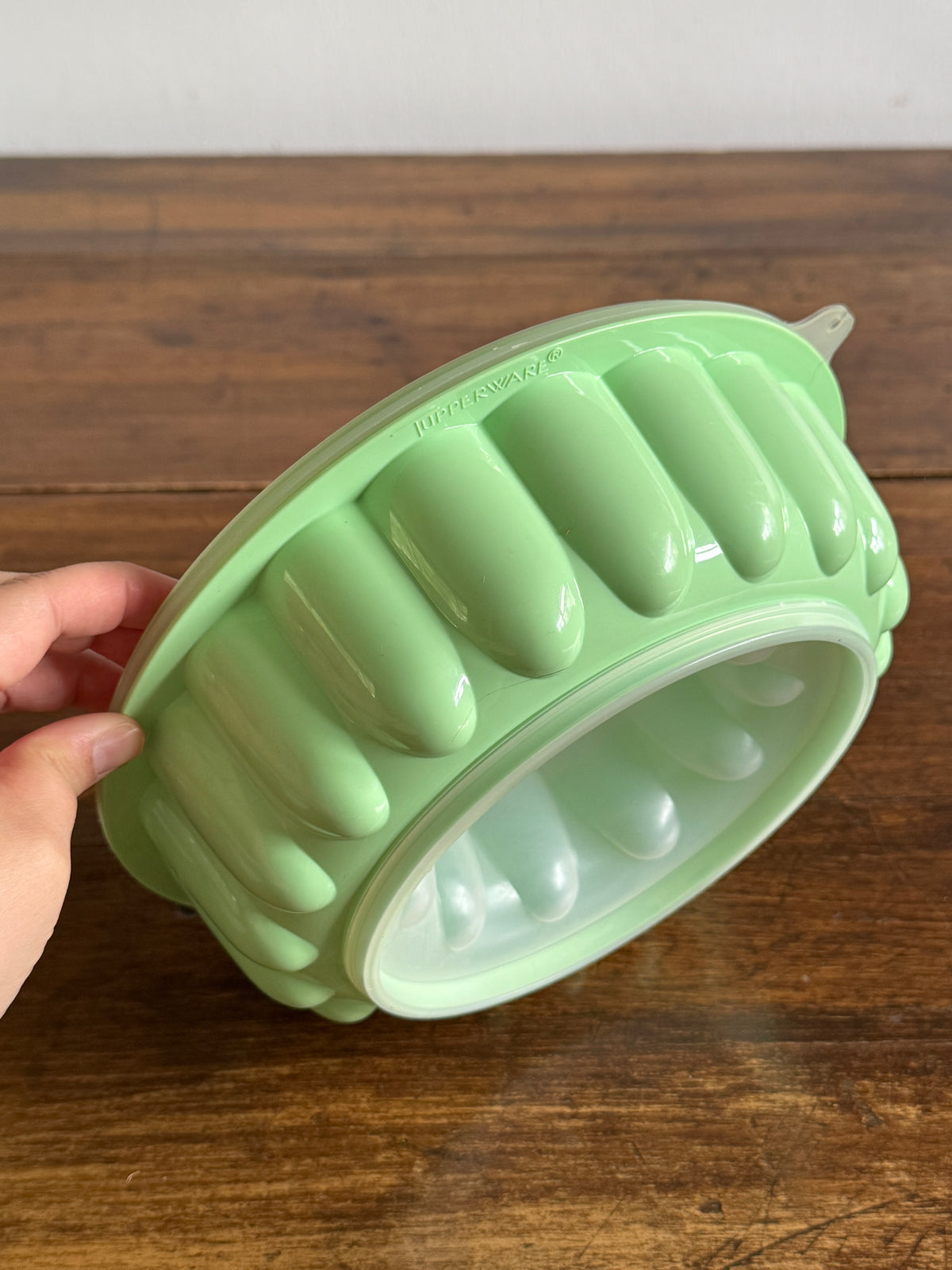 Vintage Green Plastic Tupperware Jello Ring Mold