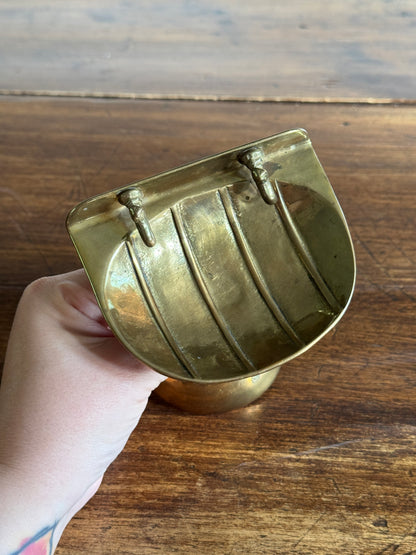 Vintage Brass Pedestal Sink Soap Dish - Bathroom Brass Decor
