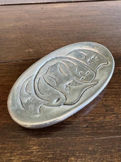 Vintage Aluminium Hoselton Owl Tray