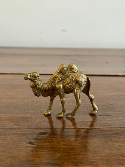 Small Vintage Brass Two Hump Camel Figurine