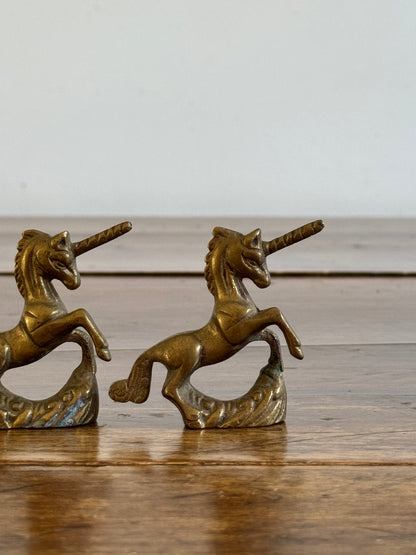 SINGLE Vintage Brass Unicorn Small Figurines