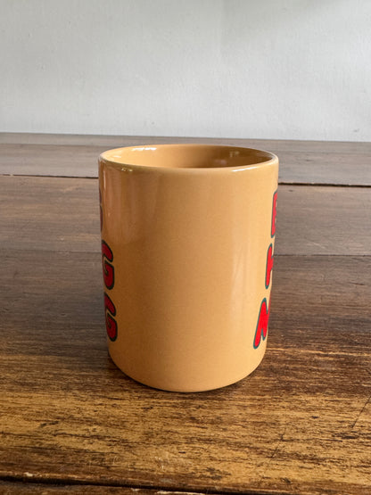 Vintage 80's FTD Ceramic Big Hug Mug - FTD Collectible Prop Mug - Big Hug Bouquet Mug - Made in Thailand