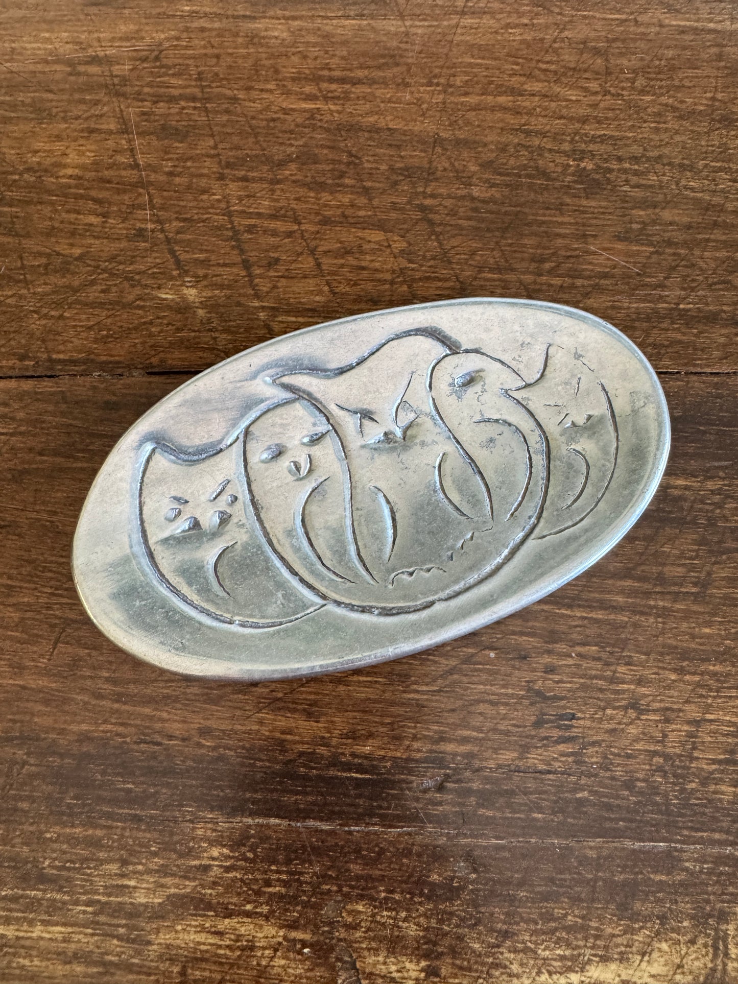 Vintage Aluminium Hoselton Owl Tray