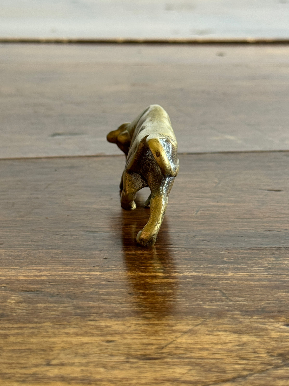 Small Vintage Brass Bull Figurine