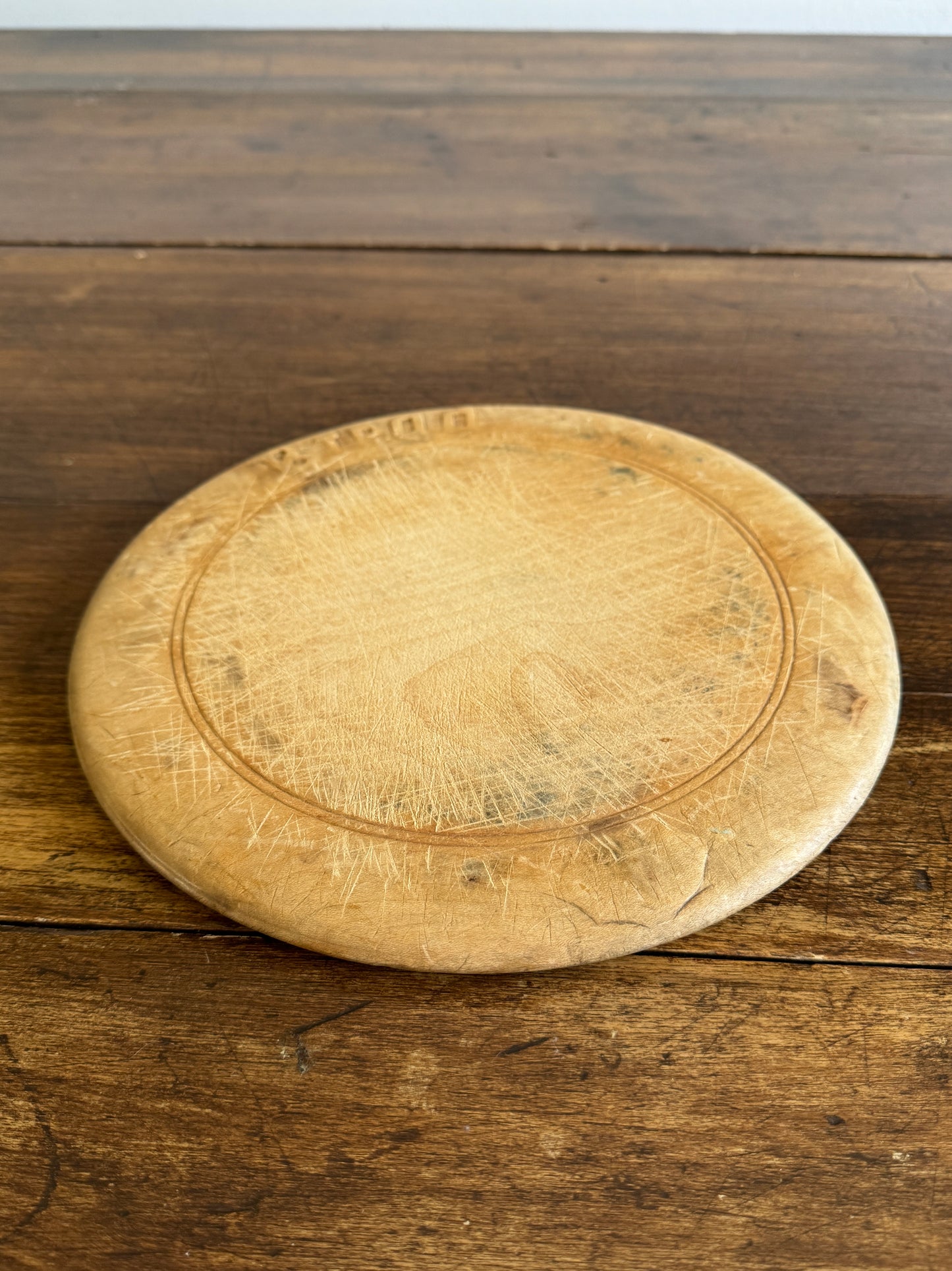 Vintage English Wood Bread Board - Wooden Cutting Board