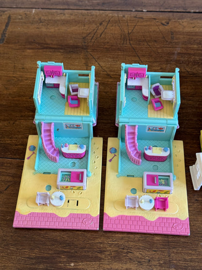 Mixed Lot of Empty Polly Pocket Houses - No Dolls
