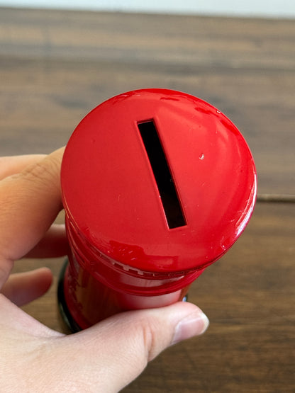 British Red Postbox Money Box - Piggy Bank Shaped Like Mail Box
