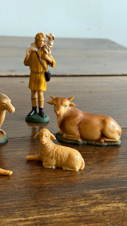 Vintage Plastic Nativity Set - Made in Hong Kong
