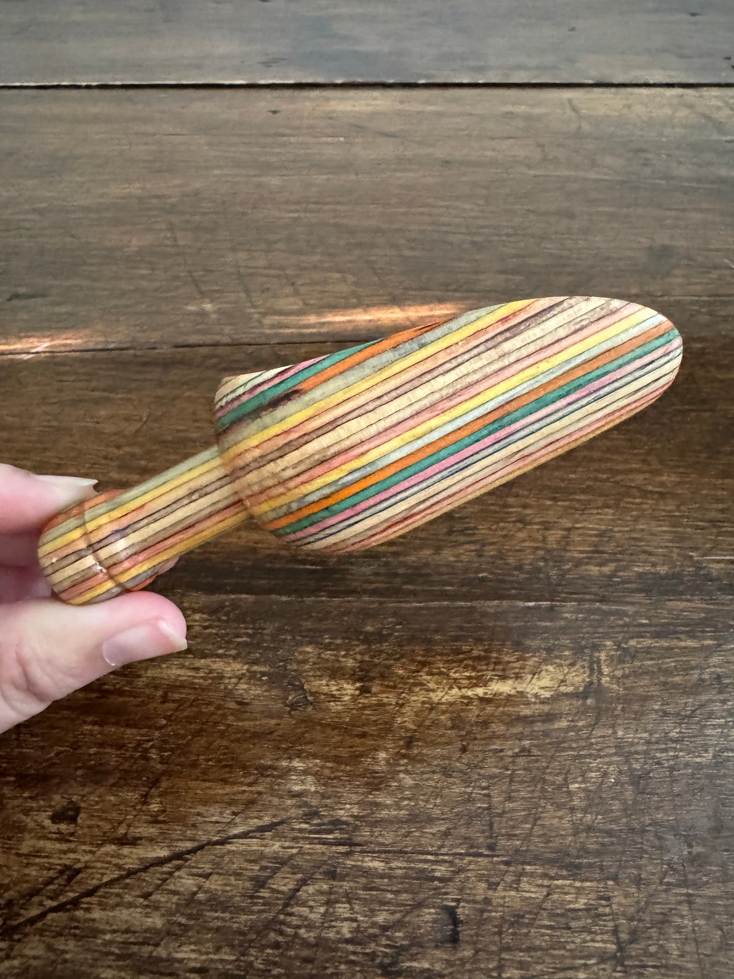 Mini Rainbow Pressed Wood Scoop