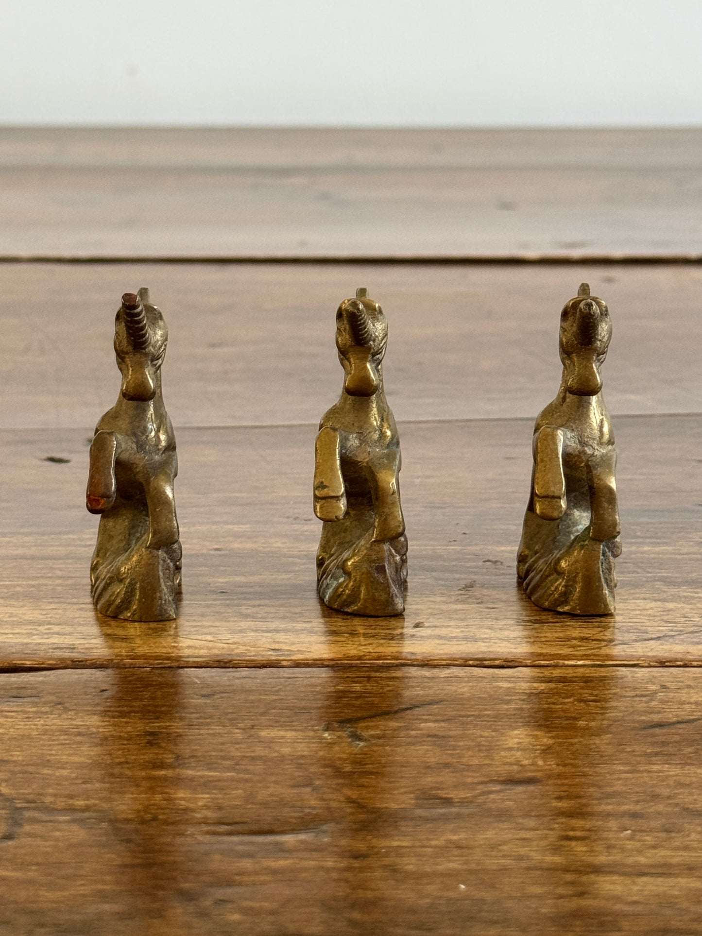 SINGLE Vintage Brass Unicorn Small Figurines