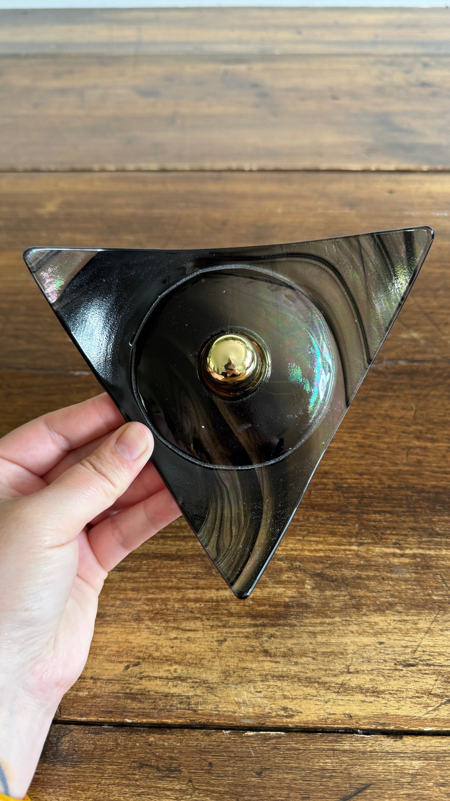 Glass Triangle Shaped Candleholder Kheops International - Made in Canada