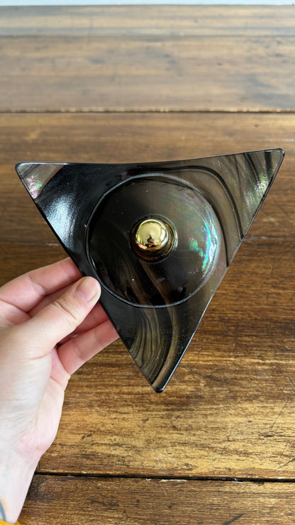 Glass Triangle Shaped Candleholder Kheops International - Made in Canada