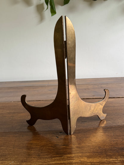 Large Vintage Brass Stand - Folding Brass Art Stand
