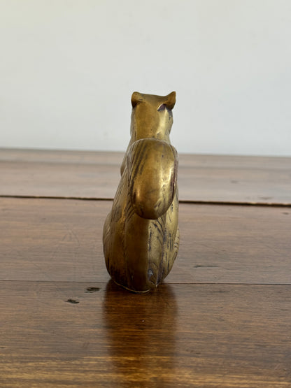 Vintage Brass Squirrel Figurine