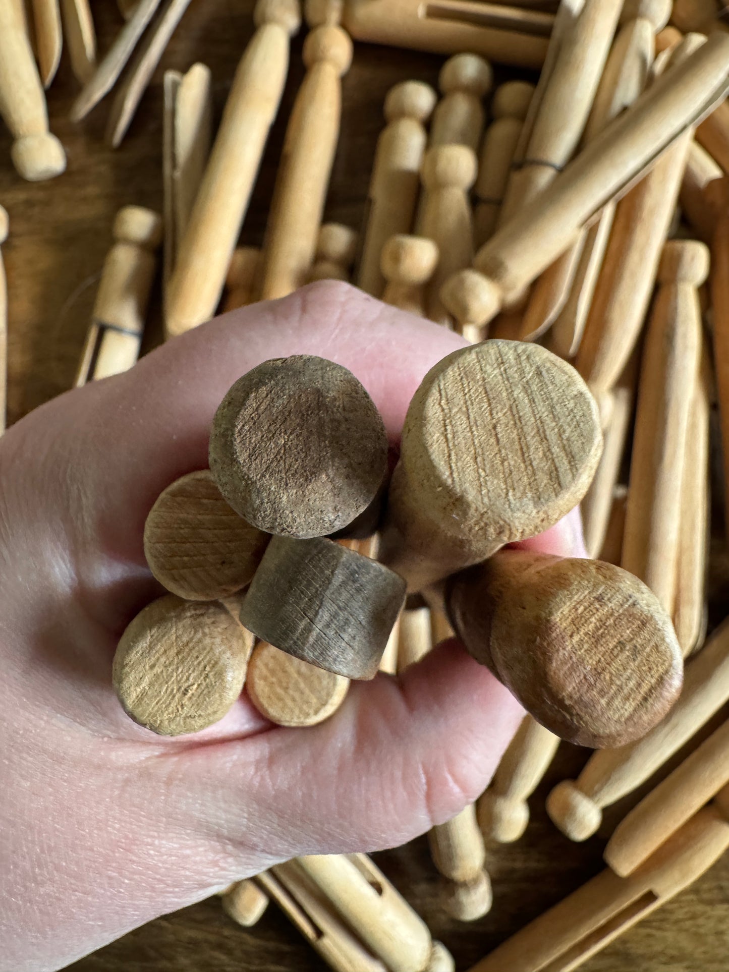 Mix of Vintage Wooden Clothing Pegs/Pins