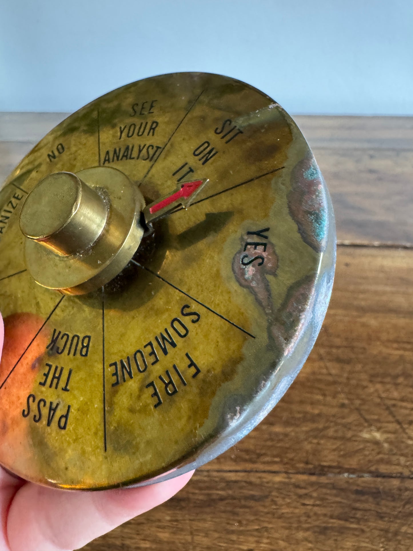 Vintage Brass Spinning Decision Picker
